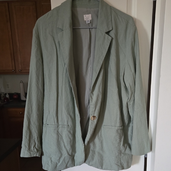 a new day Green Relaxed Fit Blazer - Picture 2 of 5